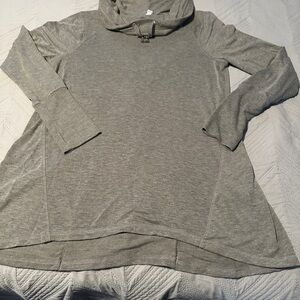 Cozy Gray Cowl Neck Sweater